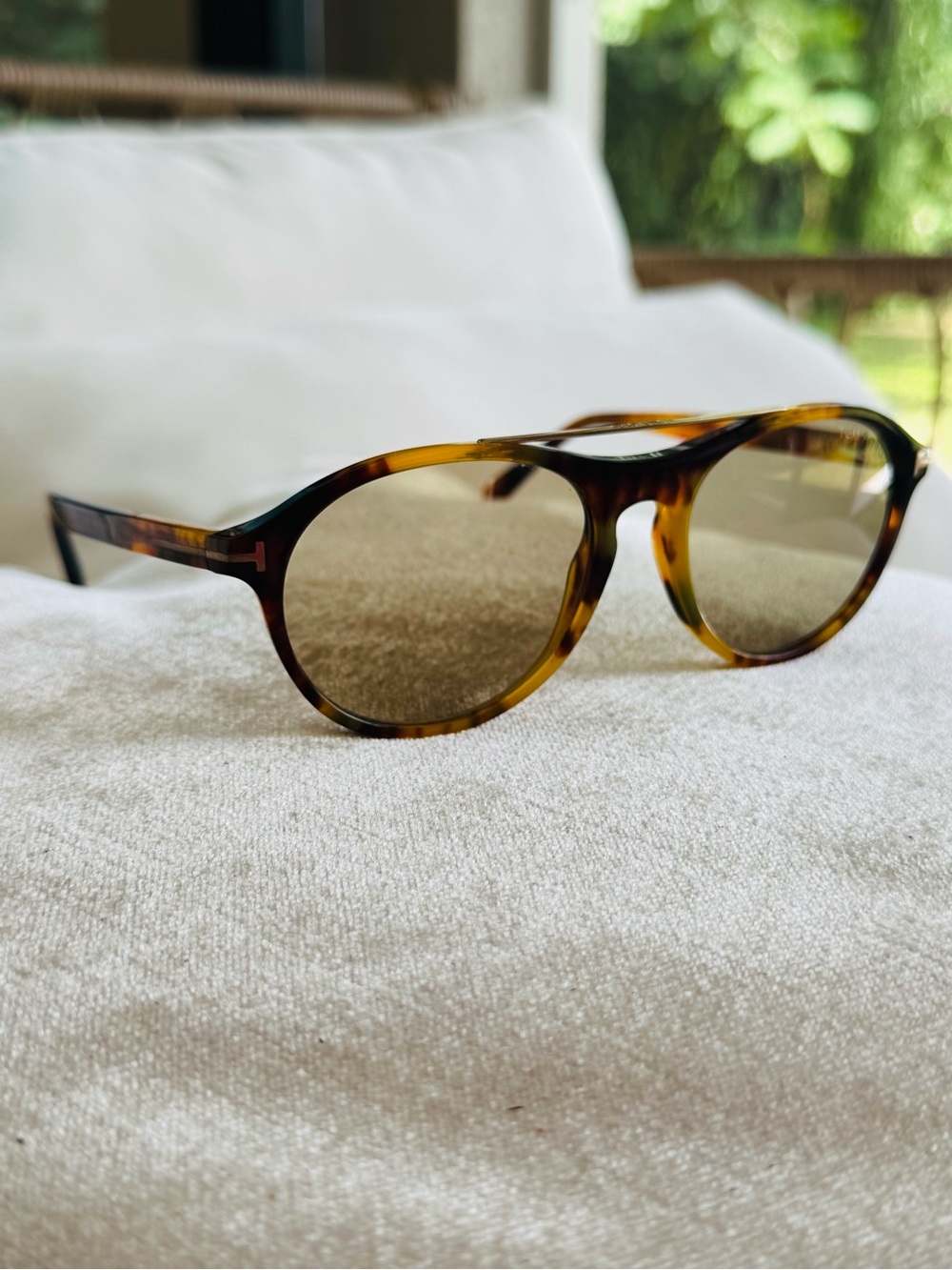 Tom Ford Tortoiseshell Round Sunglasses - Brown/Amber